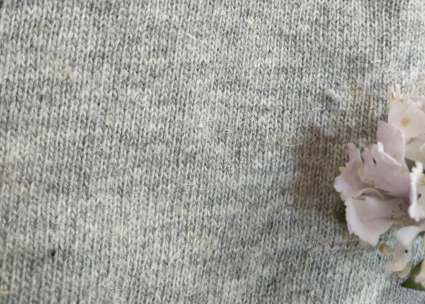 Hemp Organic Cotton T Shirt Knit Melange Grey