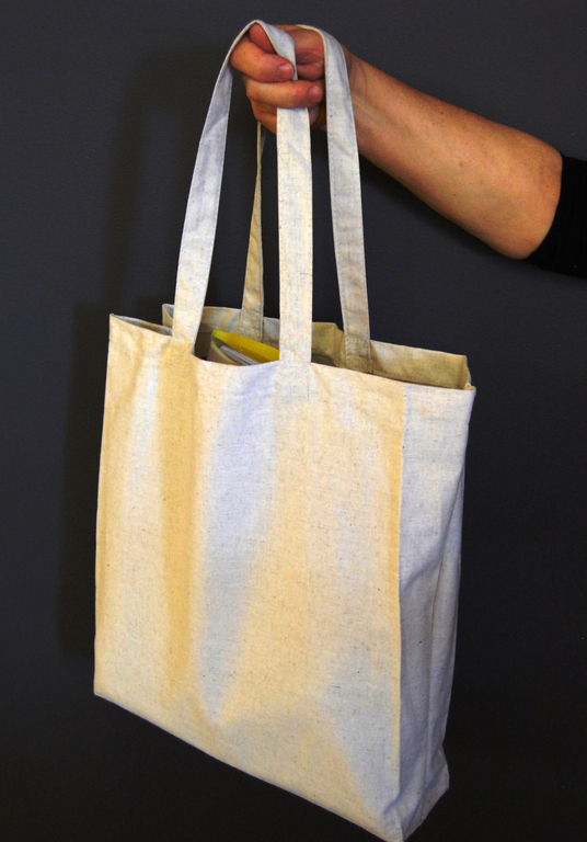 Hemp/ Recycled Cotton /Recycled Rayon Unbleached Tote Bag