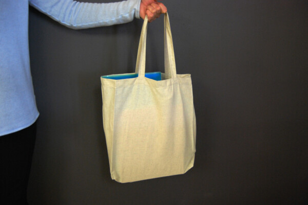Hemp/ Recycled Cotton /Recycled Rayon Unbleached Tote Bag
