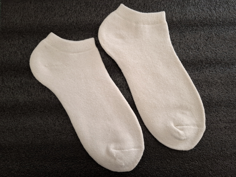 Hemp Organic Cotton Sport Socks - Ladies Size 5-7 - Natural
