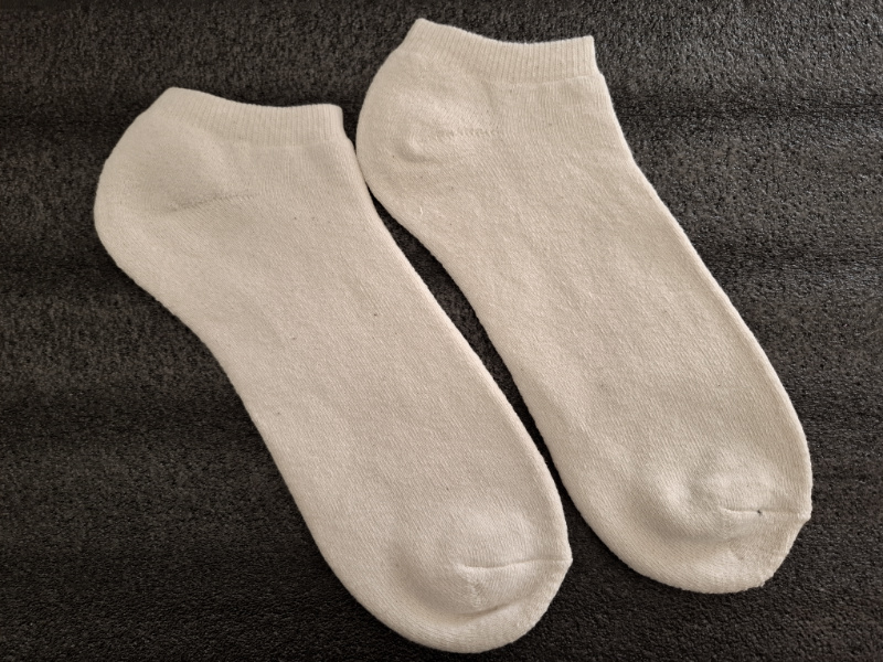 Hemp Organic Cotton Sport Socks - Mens Size 8-10 - Natural