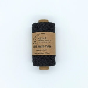 1mm Hemp Twine – Black 130m