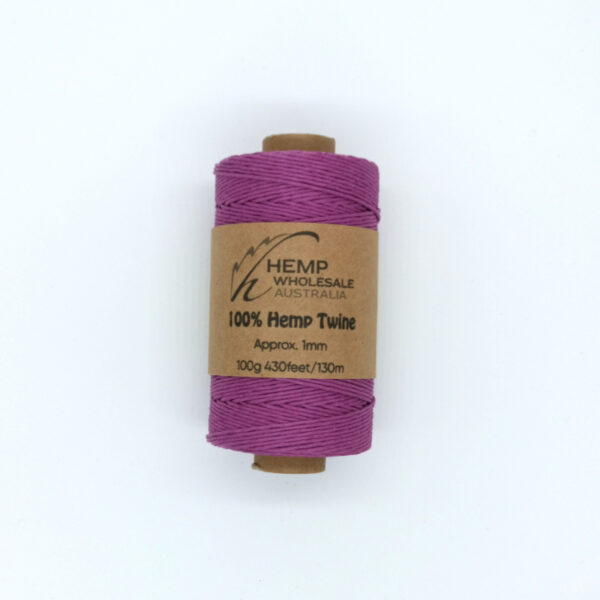 1mm Hemp Twine – Fuchsia 130m