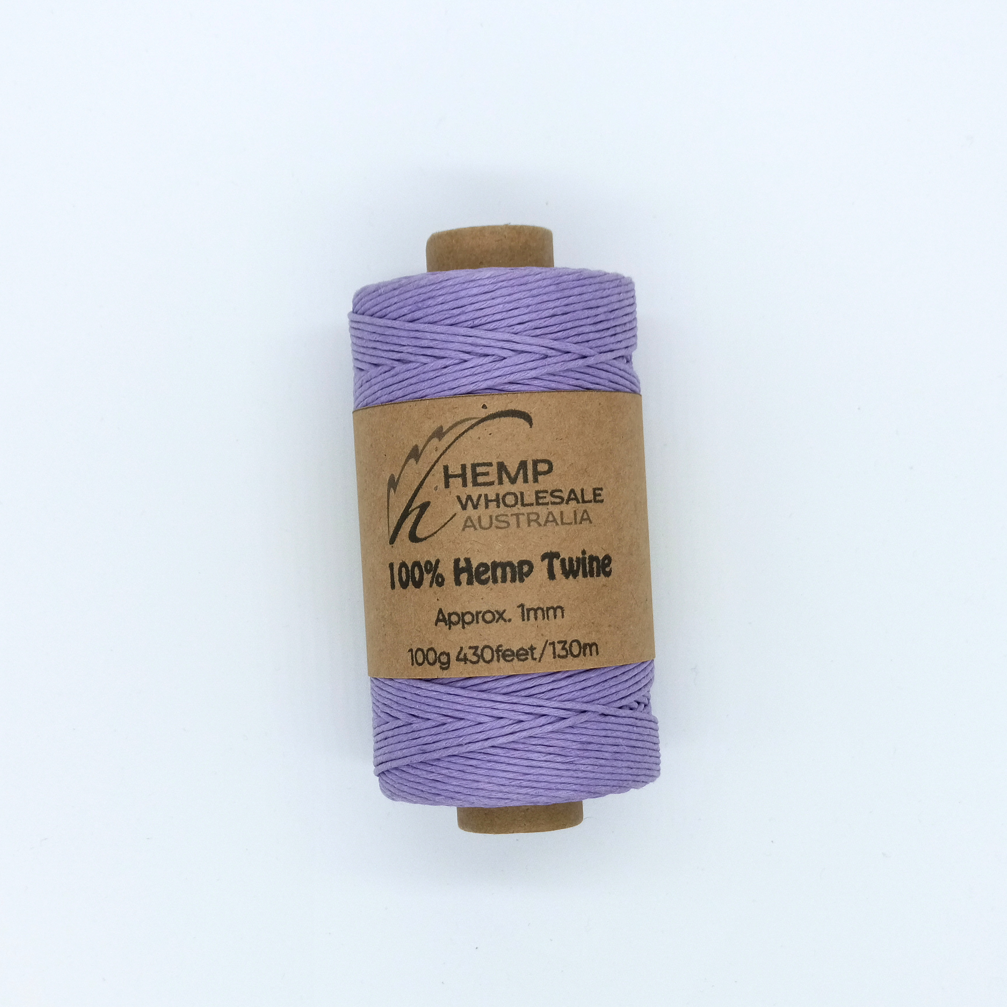 1mm Hemp Twine – Lavender 130m