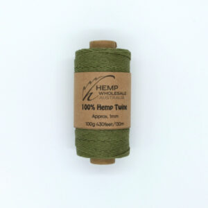 1mm Hemp Twine – Olive 130m