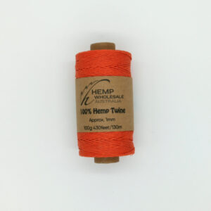 1mm Hemp Twine – Orange 130m