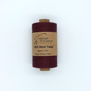 1mm Hemp Twine – Wine 130m